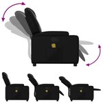 vidaXL Fauteuil de massage inclinable noir similicuir