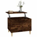 vidaXL Table basse Chêne fumé 60x44 5x45 cm Bois d'ingénierie