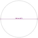 vidaXL Tapis de surface Rond HUARTE Beige Ø 160 CM Polyester