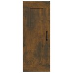 vidaXL Armoire suspendue Chêne fumé 35x34x90 cm Bois d'ingénierie