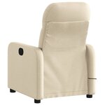 vidaXL Fauteuil inclinable de massage électrique crème tissu