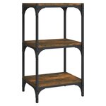 vidaXL Bibliothèque Chêne fumé 40x33x70 5cm Bois d'ingénierie et acier