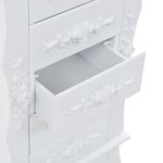 vidaXL Armoire à bijoux sur pieds Blanc