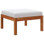 vidaXL Repose-pied de jardin avec coussin Bois d'acacia massif