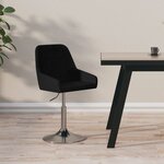 Vidaxl chaise pivotante de salle à manger noir tissu
