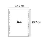 Intercalaires Imprimés Numériques Pp Recyclé Gris - 15 Positions - A4 - Gris - X 20 - Exacompta
