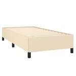 vidaXL Sommier à lattes de lit avec matelas Crème 90x200 cm Tissu