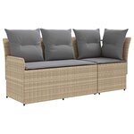 vidaXL 2 pc Sofa de jardin avec accoudoirs et sofa d'angle Rotin PE