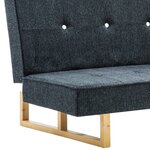 Vidaxl canapé-lit tissu gris foncé