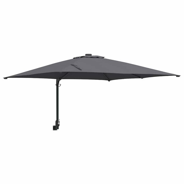 vidaXL Parasol de jardin mural anthracite 247 cm