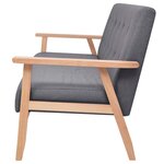 vidaXL Ensemble de canapés 3 Pièces Tissu Gris foncé