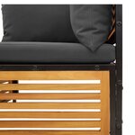 vidaXL Canapé de jardin avec coussins 2 places bois massif d'acacia