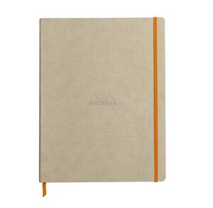 Rhodiarama cahier souple A4+ 160 pages ligné + papier ivoire 90 g. Beige RHODIA
