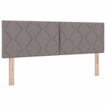 vidaXL Tête de lit avec des lumières à LED Réglable Taupe 144 cm tissu