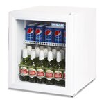 Mini frigo vitré professionnel à boissons - polar - r600a - acier inoxydable146430vitrée x480x510mm