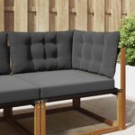 vidaXL Coussin de canapé d'extérieur 3 Pièces Anthracite Polyester
