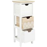 Chiffonnier en bois bicolore chic 3 tiroirs