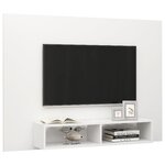 vidaXL Meuble TV mural Blanc 135x23 5x90 cm Aggloméré