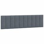 vidaXL Cadre de lit avec lumières LED gris foncé 180x200 cm velours