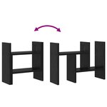 vidaXL Organiseur de bureau Chêne noir 34 5 x 15 5 x 35 5 cm