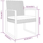 vidaXL Chaises à manger de jardin lot de 2 gris foncé rotin PP