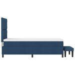 vidaXL Lit à ressorts avec matelas Bleu 90 x 200 cm tissu