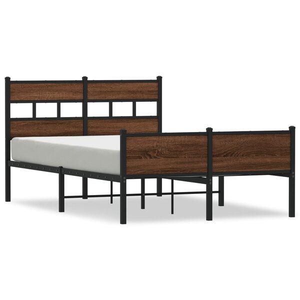 vidaXL Cadre de lit sans matelas chêne marron 120x200 cm