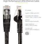 Startech.com câble réseau cat6 gigabit utp sans crochet de 15m - cordon ethernet rj45 anti-accroc - m/m - noir