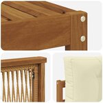 vidaXL Ensemble de canapés d'extérieur 8 pc Naturel et Crème