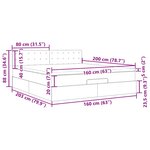 VidaXL Cadre de lit ottoman avec matelas noir 160x200 cm similicuir