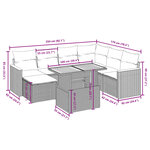 vidaXL Salon de jardin 8 Pièces avec coussins noir résine tressée