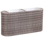 vidaXL Lit surélevé de jardin 80x25x40 cm Résine Tressée Gris
