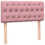 vidaXL Sommier à lattes de lit avec matelas et LED rose 100x220 cm velours