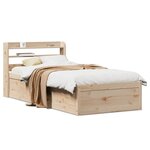 vidaXL Cadre de lit et tête de lit 100x200 cm bois de pin massif