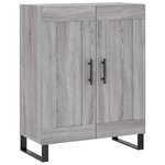 vidaXL Buffet haut Sonoma gris 69 5x34x180 cm Bois d'ingénierie