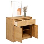 vidaXL Buffet SAUDA chêne 80x43x75 5 cm bois massif de pin