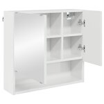 vidaXL Ensemble de mobilier de salle de bain 3 Pièces Blanc brillant