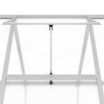 vidaXL Serre avec cadre de base argenté 224x169x202 cm aluminium