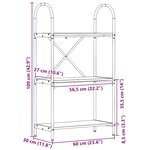 vidaXL Étagère Bois ancien 60 x 30 x 109 cm Bois d'ingénierie