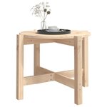 vidaXL Table basse Ø 62 5x45 cm Bois massif de pin