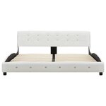 vidaXL Lit avec matelas à mémoire de forme Blanc Similicuir 160x200 cm
