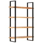vidaXL Bibliothèque à 4 niveaux 120x40x180 cm Bois d'acacia massif