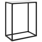 vidaXL Table console Blanc 60x35x75 cm Verre trempé