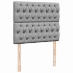 vidaXL Cadre de lit ottoman avec matelas gris clair 120x190 cm tissu