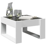 vidaXL Table basse avec LED infini blanc 50x53x30 cm