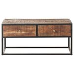 vidaXL Table basse 90x50x40 cm Bois d'acacia brut