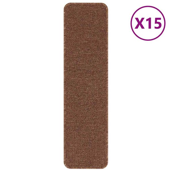 vidaXL Tapis Antidérapants pour Escaliers 15 Pièces Jaune 75 x 20 cm PP