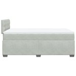 vidaXL Sommier à lattes de lit et matelas gris clair 120x190cm velours