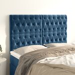 vidaXL Têtes de lit 4 Pièces Bleu foncé 72x7x78/88 cm Velours