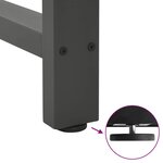 vidaXL Pieds de table basse Anthracite 2 pièces 70 x (30-31) cm Acier